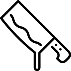 Cleaver Outline Icon Svg Set, Free Vectors File