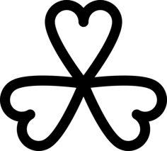 Clover Outline Svg Vector, Free Vectors File