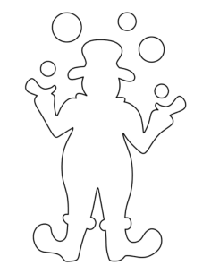 Clown Coloring Sketch, Free Vectors File
