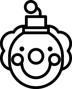 Clown Icon Svg Vector, Free Vectors File
