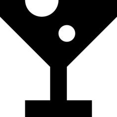 Cocktail Stencil Svg Vector, Free Vectors File