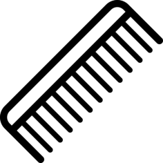 Comb Outline Svg File, Free Vectors File