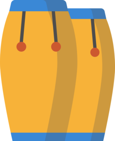 Conga Simple Line Art Svg, Free Vectors File