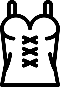 Corset Contour Svg Vector, Free Vectors File