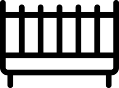 Cot Silhouette Svg Vector, Free Vectors File
