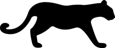 Cougar Sticker Svg Vector, Free Vectors File