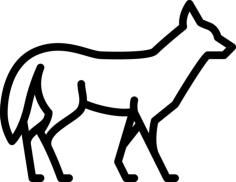 Coyote Svg Line Art, Free Vectors File