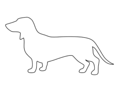Dachshund Tracing Shape Pdf, Free Vectors File