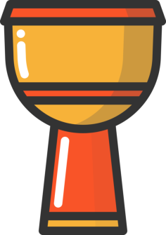 Djembe Stencil Svg Design File, Free Vectors File