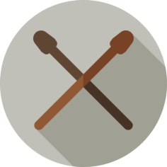 Drumsticks Sketch Style Svg Vector, Free Vectors File