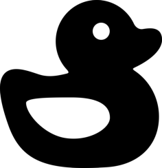 Ducky Outline Svg Vector, Free Vectors File