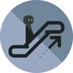 Escalator Outline Icon Svg Set, Free Vectors File