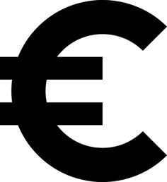 Euro Svg Line Art, Free Vectors File