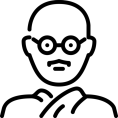 Gandhi Laser Cut Svg File, Free Vectors File