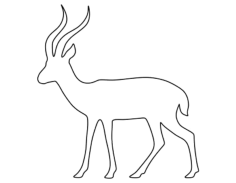 Gazelle Tracing Shape Pdf, Free Vectors File