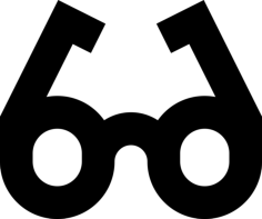 Glasses Outline Drawing Svg Vector, Free Vectors File