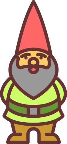 Gnome Sticker Outline Svg File, Free Vectors File