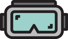 Goggles Contour Svg Vector, Free Vectors File