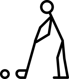 Golf Outline Svg Vector, Free Vectors File