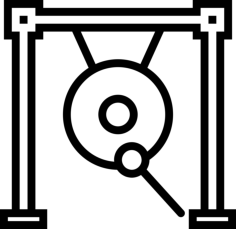 Gong Stencil Svg Design File, Free Vectors File