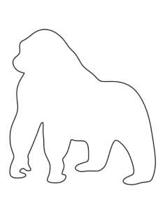 Gorilla Tracing Shape Pdf, Free Vectors File