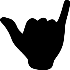 Hangloose Sticker Outline Svg File, Free Vectors File