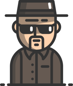 Heisenberg Outline Svg File, Free Vectors File