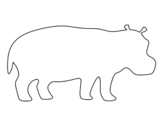 Hippo Coloring Pages Pdf, Free Vectors File