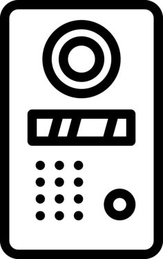 Intercom Line Tracing Svg Vector, Free Vectors File