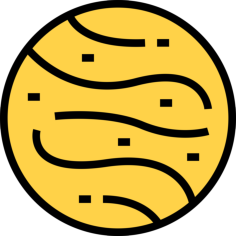 Jupiter Outline Icon Svg Set, Free Vectors File