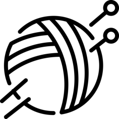 Knitting Stencil Svg Design File, Free Vectors File