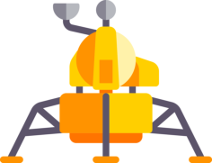 Lander Simple Line Art Svg, Free Vectors File