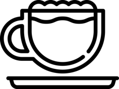 Latte Tracing Svg Vector, Free Vectors File