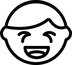 Laughing Sticker Outline Svg File, Free Vectors File