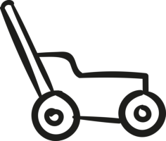 Lawnmowe Outline Icon Svg Set, Free Vectors File