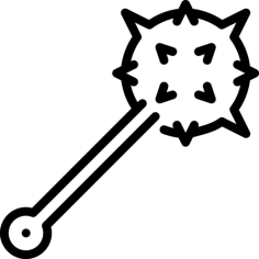 Mace Sketch Svg Vector, Free Vectors File
