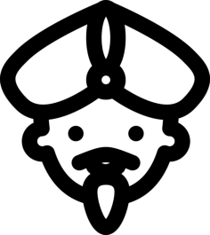 Maharaja Outline Icon Svg Set, Free Vectors File