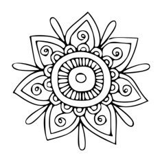 Mandala Digital Sketch Svg Design, Free Vectors File