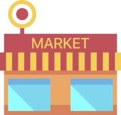 Market Simple Line Art Svg, Free Vectors File