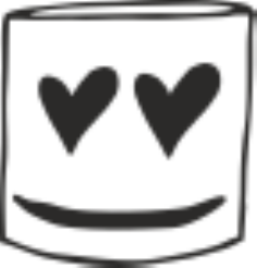 Marshmello1 Sketch Style Svg Vector, Free Vectors File