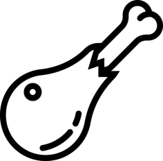 Meat Outline Drawing Svg Vector, Free Vectors File