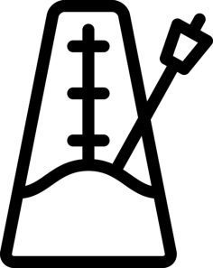 Metronome Stencil Svg Vector, Free Vectors File