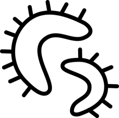 Microorganisms Outline Drawing Svg Vector, Free Vectors File