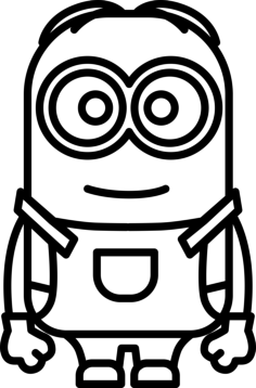 Minions Line Art Illustration Svg, Free Vectors File