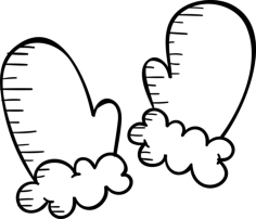 Mittens Silhouette Svg Vector, Free Vectors File