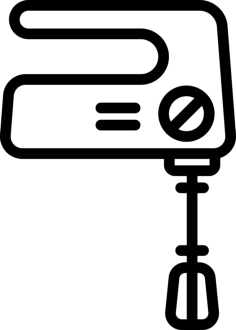Mixer Simple Line Art Svg, Free Vectors File