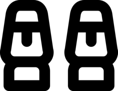 Moais Sticker Outline Svg File, Free Vectors File