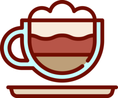 Mocha Sticker Outline Svg File, Free Vectors File