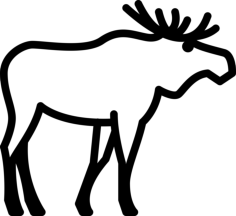Moose Outline Svg Vector, Free Vectors File