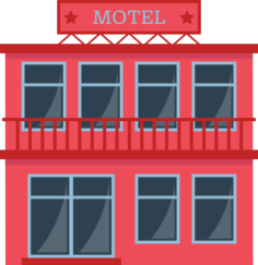Motel Line Art Svg Vector, Free Vectors File